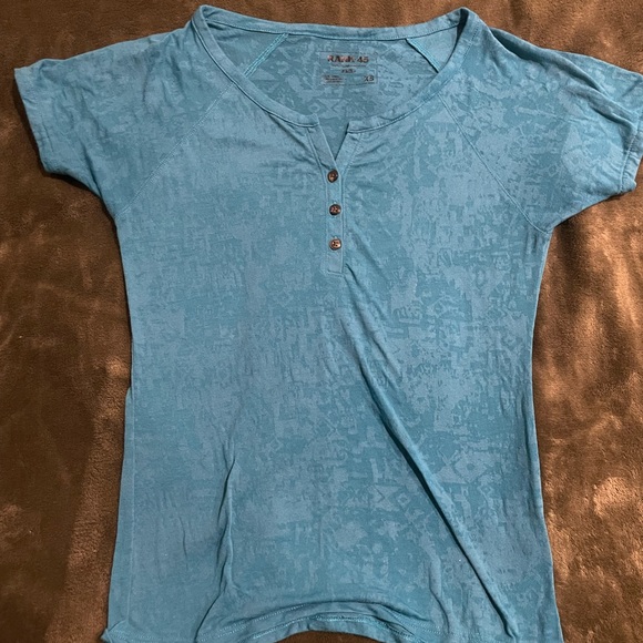 Rank 45 Tops - Rank 45 Blue sheer XS